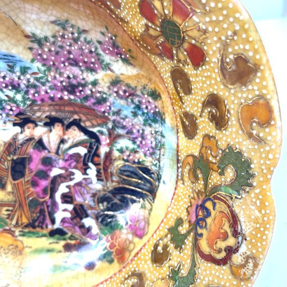 Antique Chinese Porcelain Bowl with Hand Painted Scenes From Social Life 8 *5 in - Picture 7 of 12